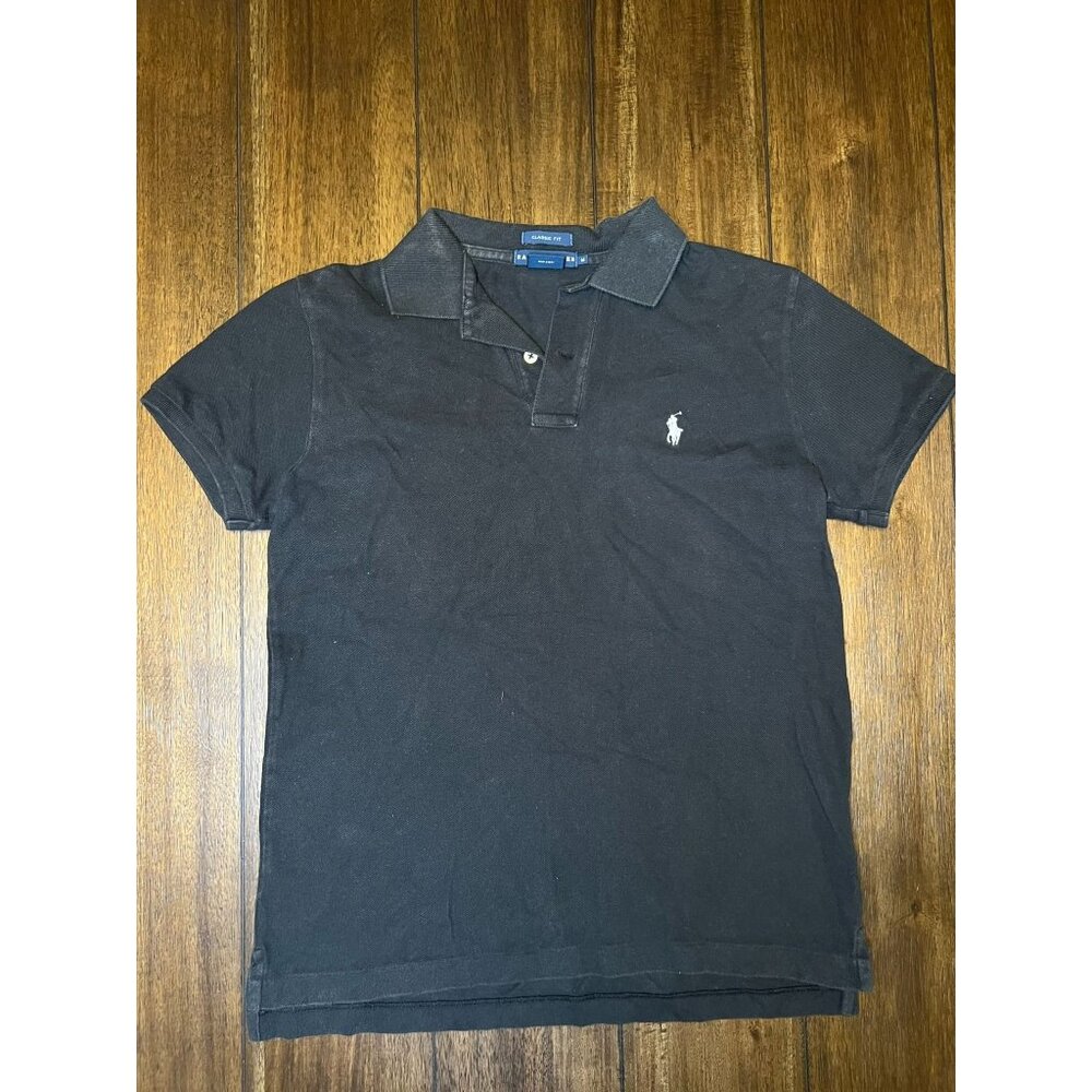 Polo by Ralph Lauren Black Boys Polo Shirt with Small White Pony Logo